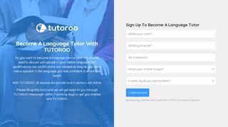 
                            3. Become a Private Language Tutor with TUTOROO