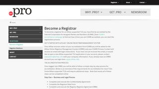 
                            8. Become a Registrar | .PRO
