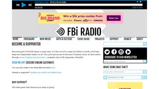 
                            13. Become a Supporter | FBi Radio