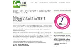 
                            8. Become a UK Herbalife member: Get discount on Herbalife products ...