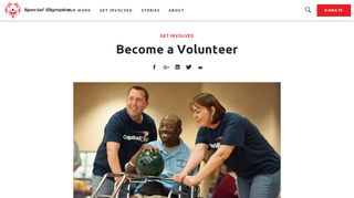 
                            5. Become a Volunteer - Special Olympics