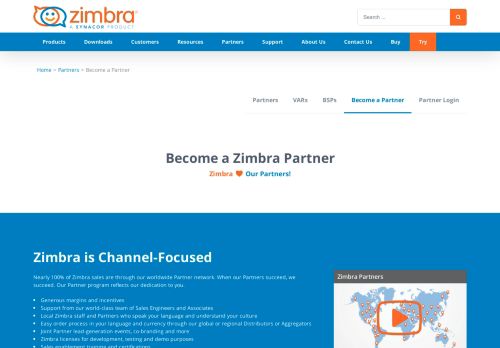 
                            2. Become a Zimbra Partner