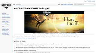 
                            3. Become Admin in Dark and Light - Nitradopedia EN