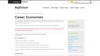 
                            10. Become an Economist - Careers - The College Board - BigFuture