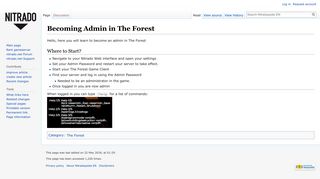 
                            5. Becoming Admin in The Forest - Nitradopedia EN