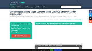 
                            13. Bedienungsanleitung Cisco Systems Cisco Slm2008 Ethernet Switch ...