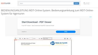 
                            9. BEDIENUNGSANLEITUNG MDT-Online-System ...