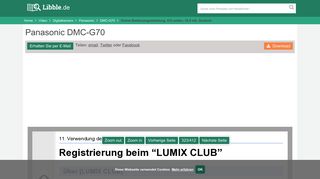 
                            10. Bedienungsanleitung Panasonic DMC-G70 (Seite 323 von 412 ...