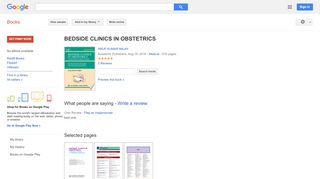 
                            13. BEDSIDE CLINICS IN OBSTETRICS - Google बुक के परिणाम