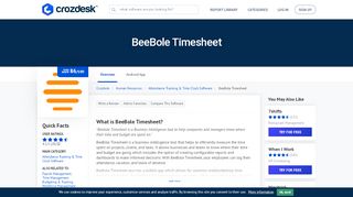 
                            4. BeeBole Timesheet Reviews, Pricing and Alternatives | Crozdesk