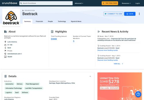 
                            8. Beetrack | Crunchbase