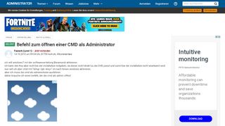 
                            7. Befehl zum öffnen einer CMD als Administrator - Administrator