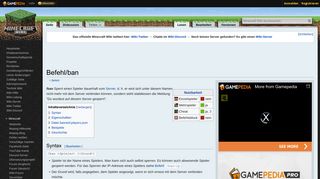 
                            8. Befehl/ban – Das offizielle Minecraft Wiki