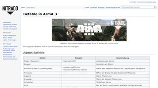 
                            2. Befehle in ArmA 3 – Nitradopedia - Nitrado-Wiki - nitrado.net