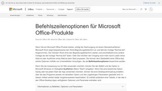 
                            5. Befehlszeilenoptionen für Microsoft Office-Produkte - Office-Support