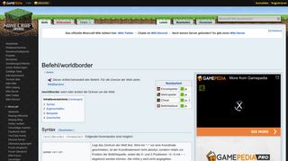 
                            2. Befehl/worldborder – Das offizielle Minecraft Wiki