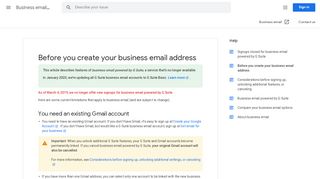 
                            5. Before you create your business email address - Business email Help
