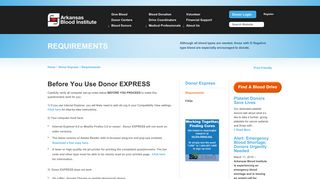 
                            12. Before You Use Donor EXPRESS |Requirements | Donor Express ...