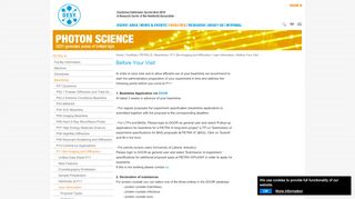 
                            5. Before Your Visit - DESY Photon Science