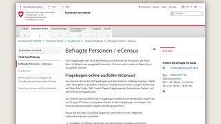 
                            4. Befragte Personen / eCensus - Bundesamt für Statistik - Admin.ch