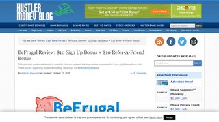 
                            11. BeFrugal Review: $10 Sign Up Bonus + $10 Refer-A-Friend Bonus