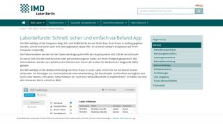 
                            6. Befund WebApp: IMD Institut für medizinische Diagnostik, Labor