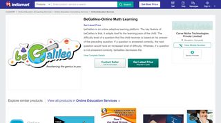 
                            9. beGalileo-Online Math Learning in Bengaluru by Carve Niche ...