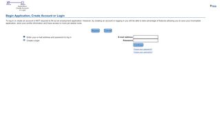 
                            4. Begin Application, Create Account or Login - Brass Ring