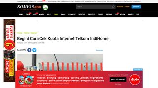 
                            4. Begini Cara Cek Kuota Internet Telkom IndiHome - Kompas.com