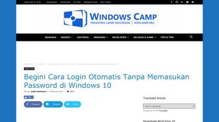 
                            3. Begini Cara Login Otomatis Tanpa Memasukan Password di Windows ...