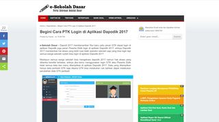 
                            6. Begini Cara PTK Login di Aplikasi Dapodik 2017 | e-Sekolah Dasar