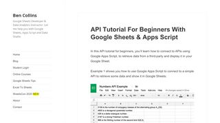 
                            6. Beginner Guide to APIs with Google Sheets and Google Apps Script