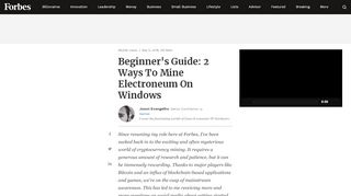 
                            12. Beginner's Guide: 2 Ways To Mine Electroneum On Windows - Forbes