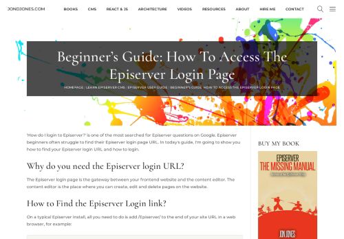 
                            4. Beginner's Guide: How To Access The Episerver Login Page - Jon D ...