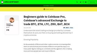 
                            5. Beginners guide to Coinbase Pro, Coinbase's advanced Exchange to ...