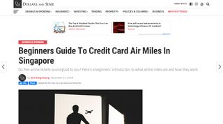 
                            12. Beginners Guide To Credit Card Air Miles In Singapore