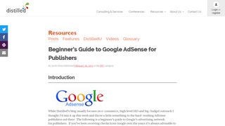 
                            12. Beginner's Guide to Google AdSense for Publishers | Distilled