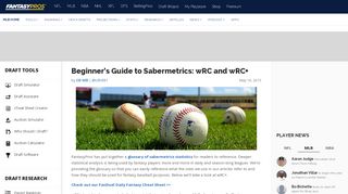 
                            12. Beginner's Guide to Sabermetrics: wRC and wRC+ | FantasyPros