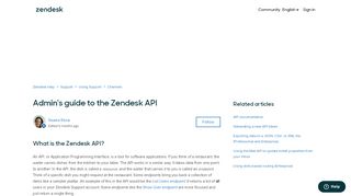 
                            11. Beginner's Guide to the Zendesk API – Zendesk Support