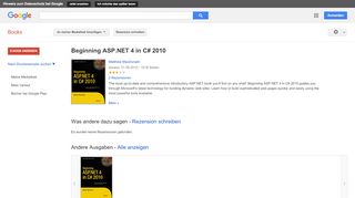 
                            7. Beginning ASP.NET 4 in C# 2010