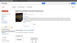 
                            10. Beginning C# Object-Oriented Programming