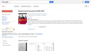 
                            7. Beginning DreamweaverÂ MX 2004 - Hasil Google Books