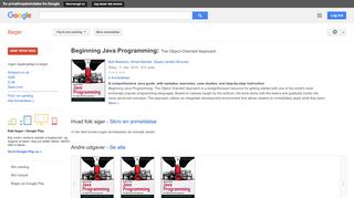 
                            13. Beginning Java Programming: The Object-Oriented Approach - Resultat for Google Books