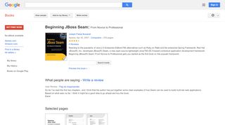 
                            12. Beginning JBoss Seam: From Novice to Professional