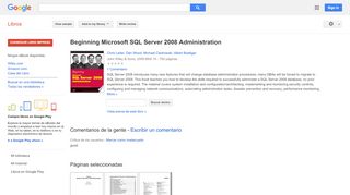 
                            8. Beginning Microsoft SQL Server 2008 Administration - Resultado de Google Books