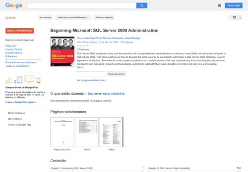 
                            12. Beginning Microsoft SQL Server 2008 Administration