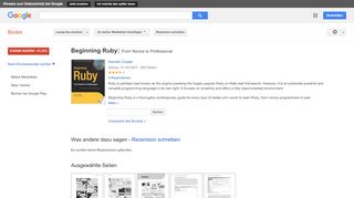 
                            10. Beginning Ruby: From Novice to Professional