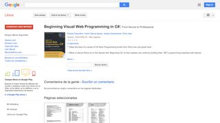 
                            8. Beginning Visual Web Programming in C#: From Novice to Professional