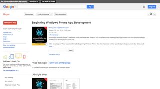 
                            8. Beginning Windows Phone App Development