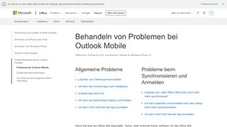 
                            7. Behandeln von Problemen bei Outlook Mobile - Office-Support